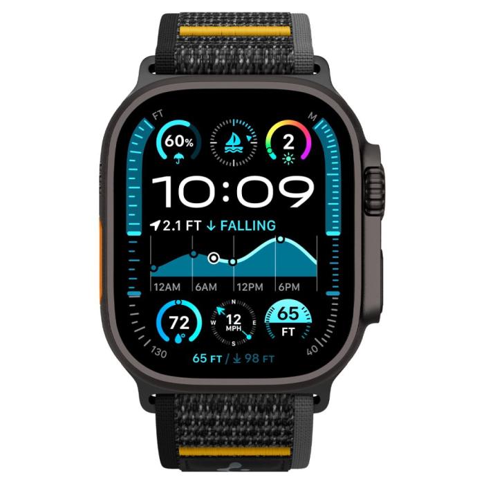 Bild 2, Spigen Apple Watch 42/44/45/46/49 mm Armband Athlex Air Svart