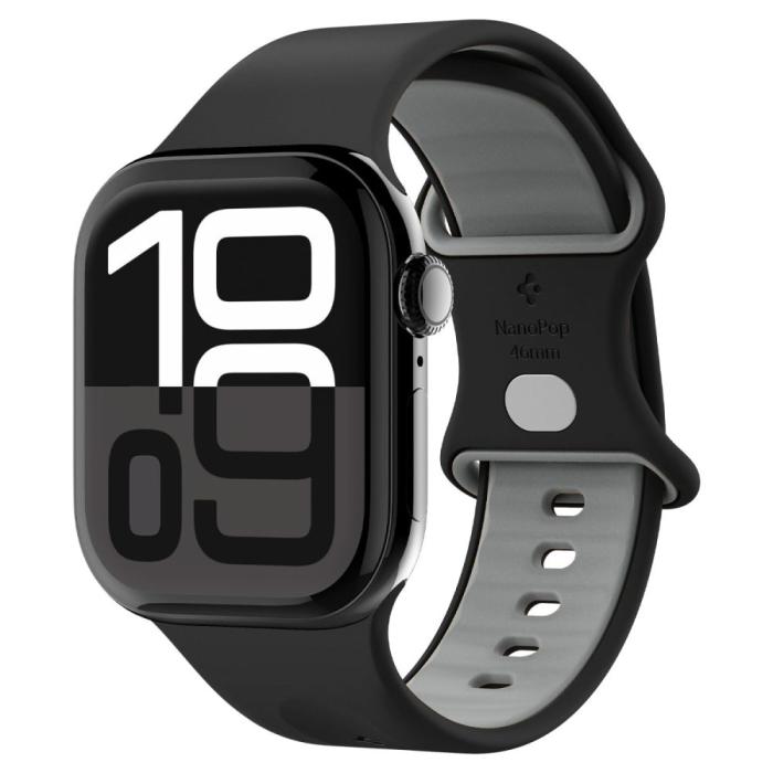 Bild 1, Spigen Apple Watch 42/44/45/46/49 mm Armband Nano Pop Black Sesame
