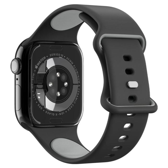 Bild 5, Spigen Apple Watch 42/44/45/46/49 mm Armband Nano Pop Black Sesame