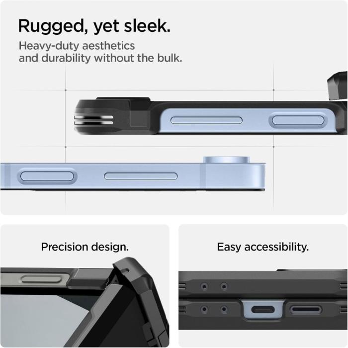 Bild 5, Spigen Galaxy Z Flip 7 FE / 6 Skal MagSafe Tough Armor Pro Svart