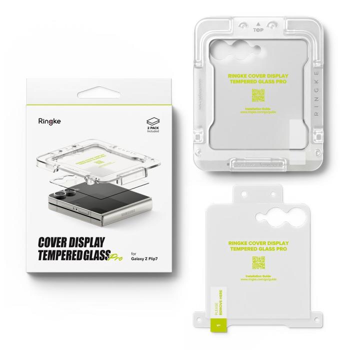 Bild 4, Ringke Samsung Galaxy Z Flip 7 2-PACK Skärmskydd Härdat Glas