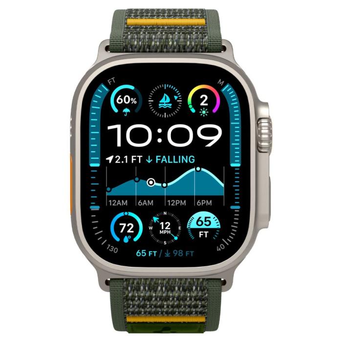Bild 2, Spigen Apple Watch 42/44/45/46/49 mm Armband Athlex Grön