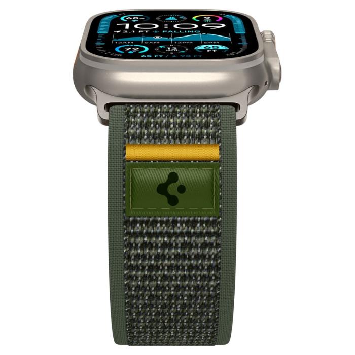 Bild 5, Spigen Apple Watch 42/44/45/46/49 mm Armband Athlex Grön