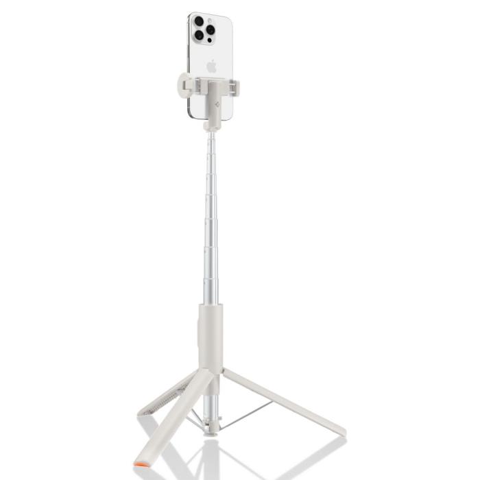 Bild 4, Spigen 146 cm Bluetooth Selfie Tripod Dune Beige