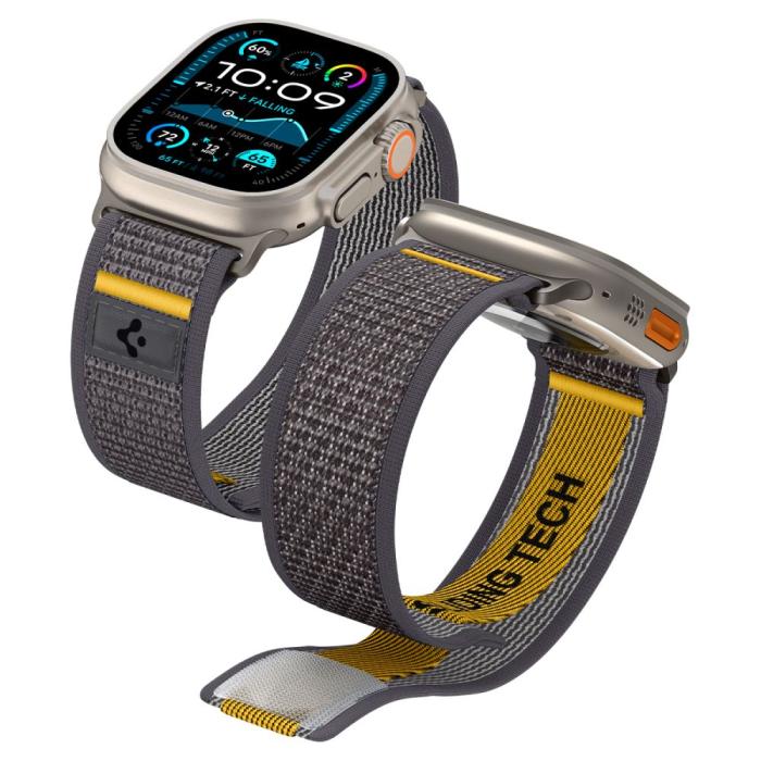 Bild 1, Spigen Apple Watch 42/44/45/46/49 mm Armband Athlex Air Grey