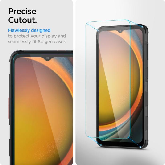 Bild 3, Spigen Galaxy Xcover 7 / 7 Pro 2-PACK Skärmskydd GLAS.tR Slim