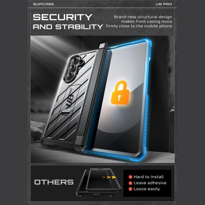 Bild 6, Supcase Samsung Galaxy Z Fold 7 Skal Unicorn Beetle Pro Svart