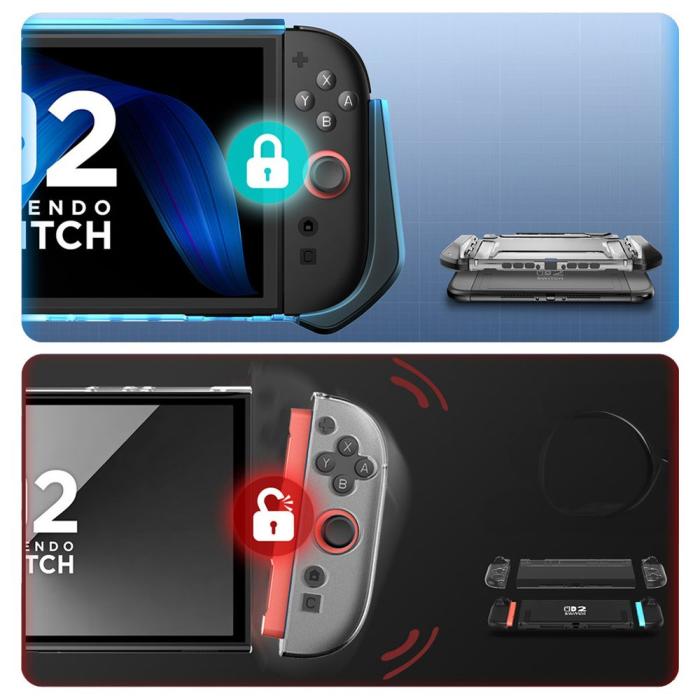 Bild 2, Supcase Nintendo Switch 2 Skal Blade Svart