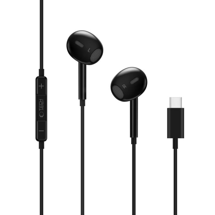 Bild 2, Tech-Protect In-Ear Hörlurar USB-C UltraBoost Svart
