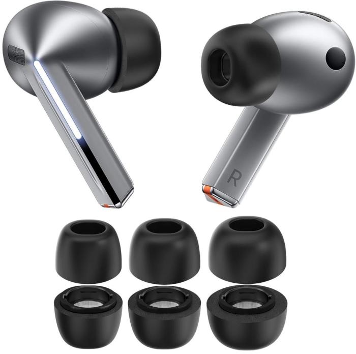 Bild 2, Tech-Protect Galaxy Buds 3 Pro 3-PACK Öronpluggar Grå