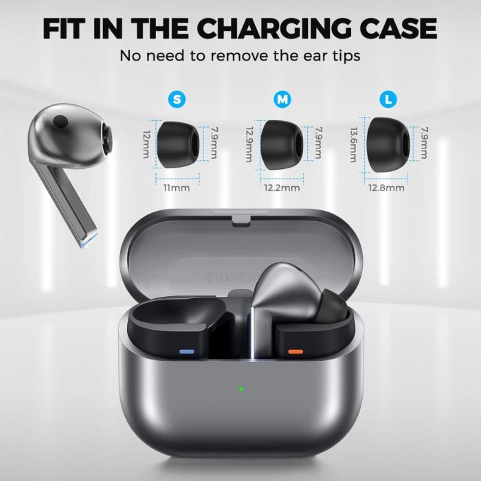 Bild 3, Tech-Protect Galaxy Buds 3 Pro 3-PACK Öronpluggar Grå