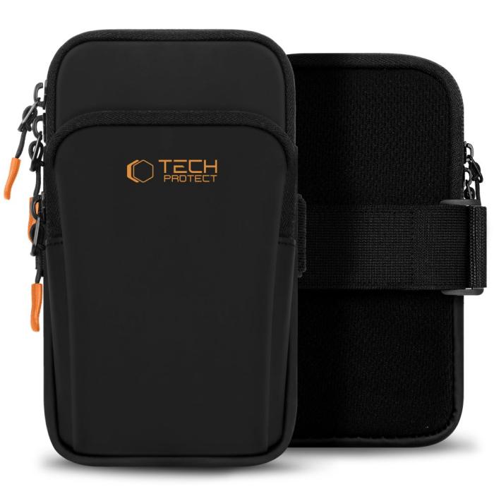 Bild 1, Tech-Protect Universalt Sportarmband Svart / Orange