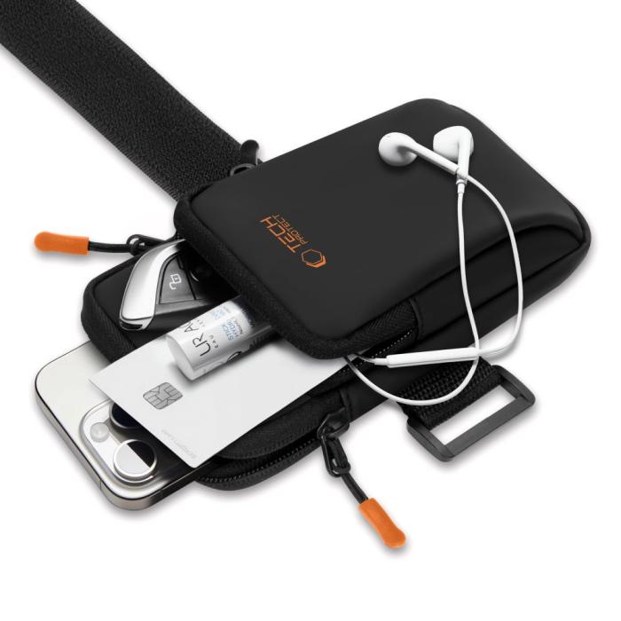 Bild 5, Tech-Protect Universalt Sportarmband Svart / Orange