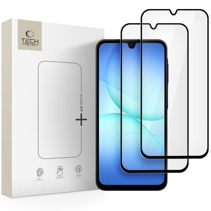 Bild 1, Tech-Protect Galaxy A26/A17/A16 2-PACK Skärmskydd GlassFit+