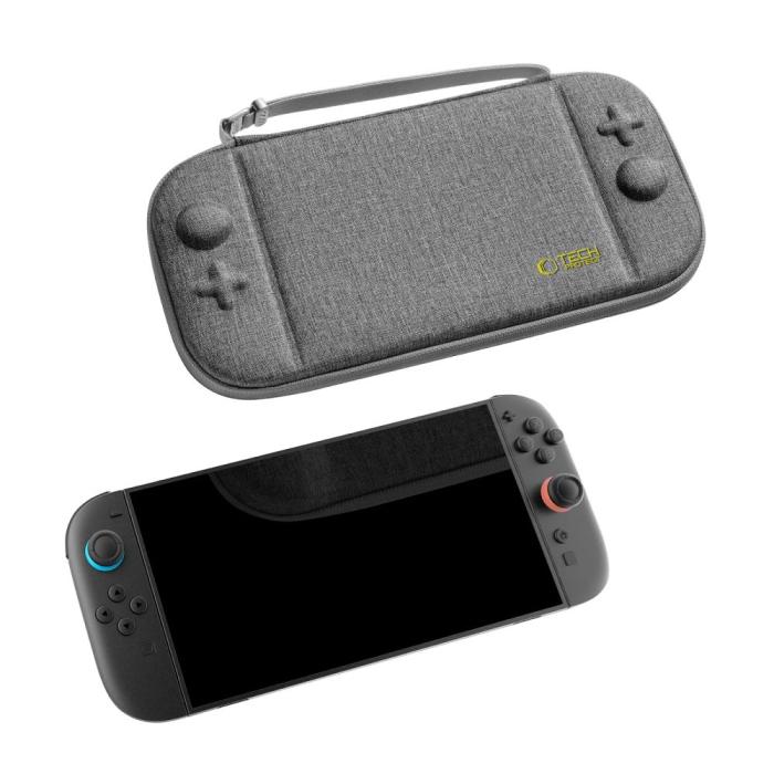 Bild 5, Tech-Protect Nintendo Switch 2 Förvaringsväska Slim Pouch Grå