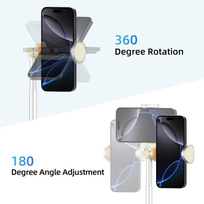 Bild 6, Tech-Protect 146 cm Bluetooth Selfiestick Tripod Beige