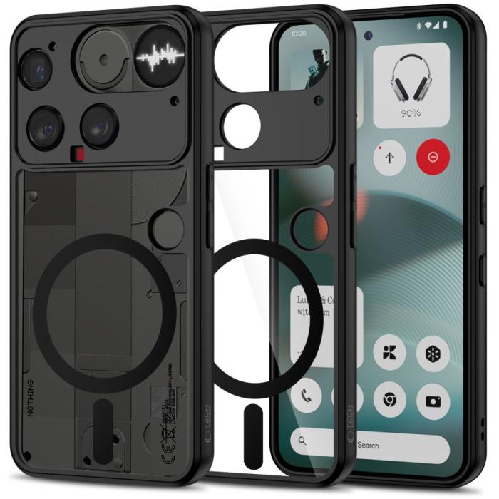 Bild 1, Tech-Protect Nothing Phone 3 Skal MagSafe MagMat Svart / Transparent