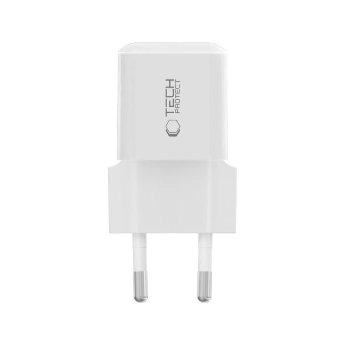 Bild 3, Tech-Protect 25W PD USB-C Väggladdare Vit