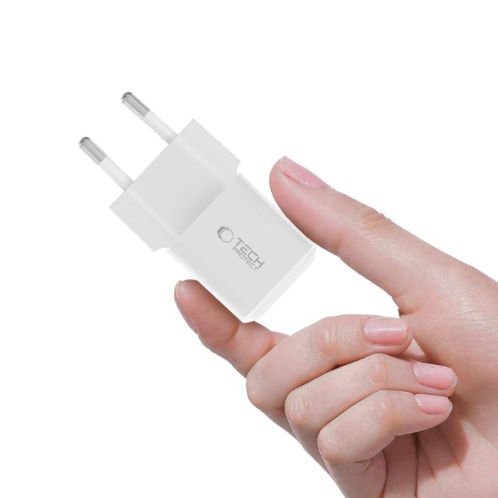 Bild 5, Tech-Protect 25W PD USB-C Väggladdare Vit