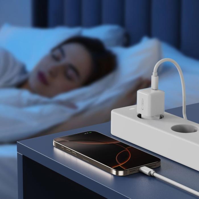 Bild 6, Tech-Protect 25W PD USB-C Väggladdare Vit
