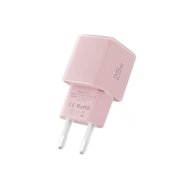 Bild 4, Tech-Protect 25W PD USB-C Väggladdare Baby Pink