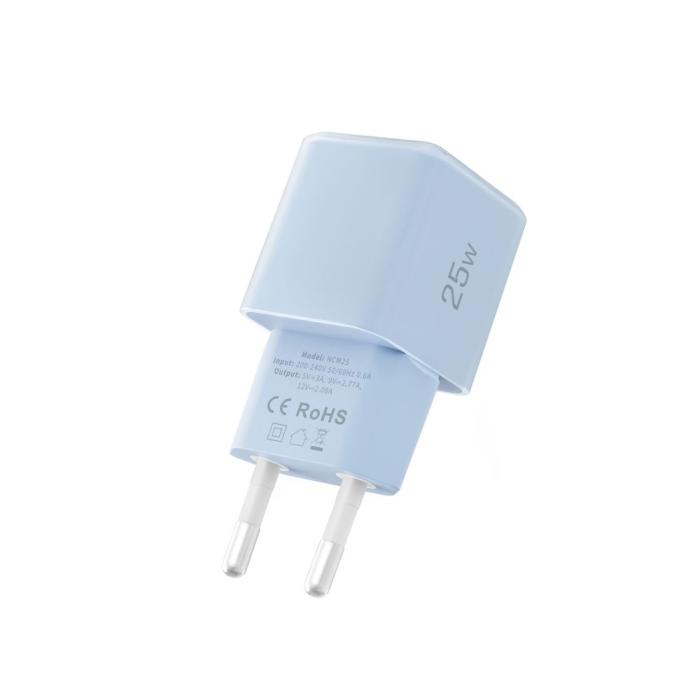Bild 4, Tech-Protect 25W PD USB-C Väggladdare Baby Blue