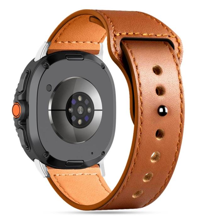 Bild 2, Tech-Protect Galaxy Watch 8 40/44/46 mm Armband LeatherFit Brun