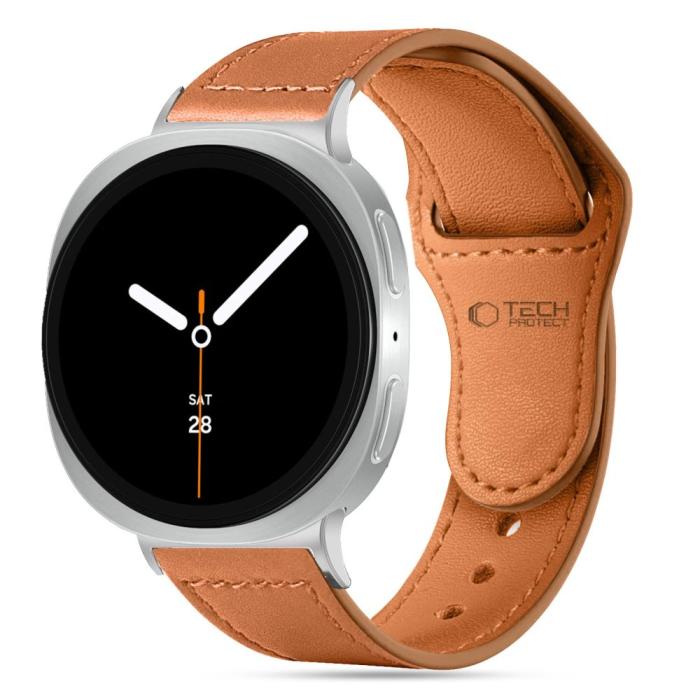 Bild 3, Tech-Protect Galaxy Watch 8 40/44/46 mm Armband LeatherFit Brun
