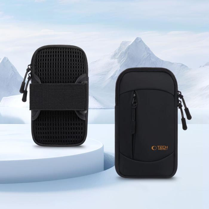 Bild 3, Tech-Protect Universalt Sportarmband Svart / Orange