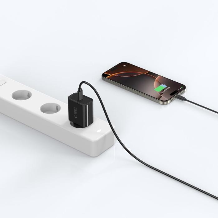 Bild 6, Tech-Protect 20W PD USB-C Väggladdare Svart