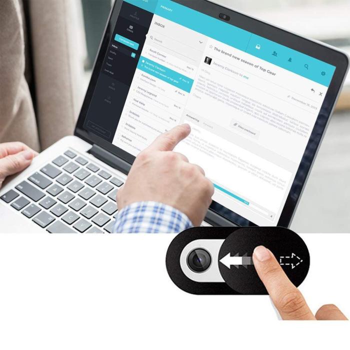 Bild 3, Tech-Protect 3-PACK Kameraskydd För Laptop / Mobil / Surfplatta Svart