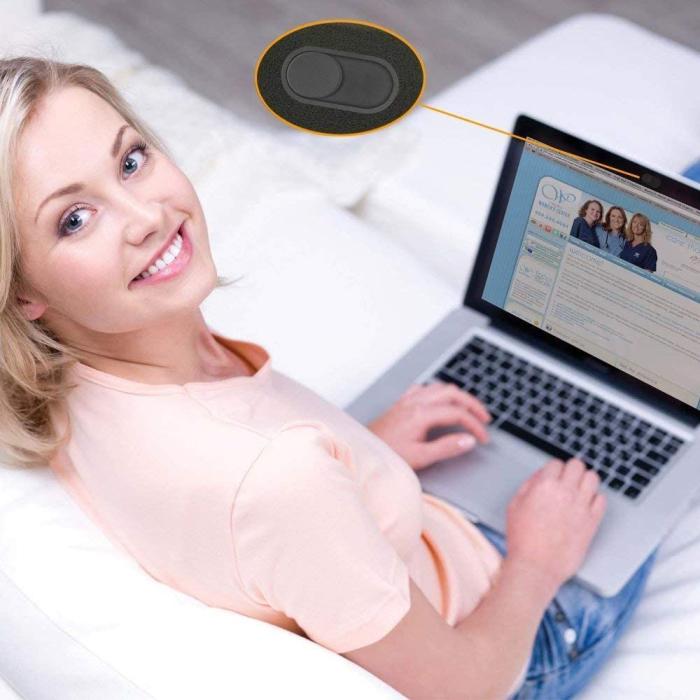 Bild 5, Tech-Protect 3-PACK Kameraskydd För Laptop / Mobil / Surfplatta Svart