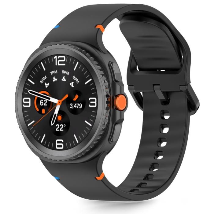 Bild 1, Tech-Protect Galaxy Watch 8 40/44/46 mm Armband Silikon Svart