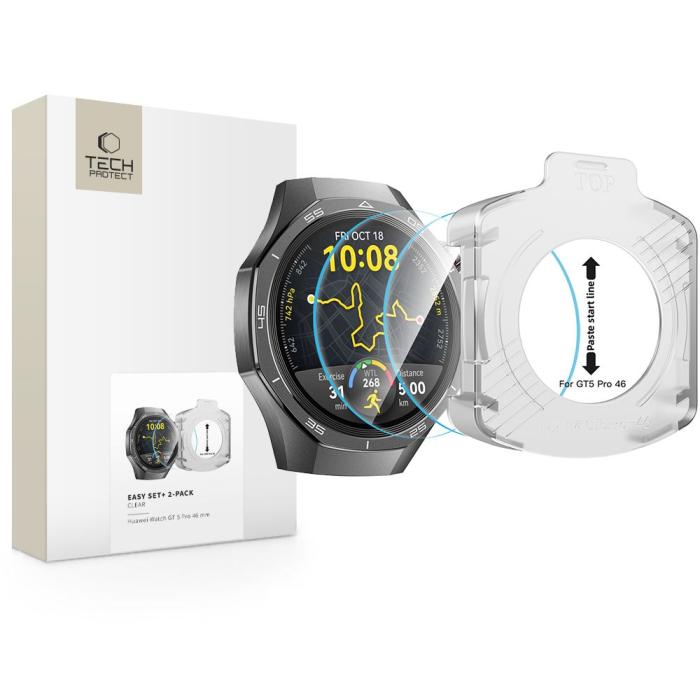 Bild 1, Tech-Protect Huawei Watch GT 5 Pro 46 mm 2-PACK Skärmskydd