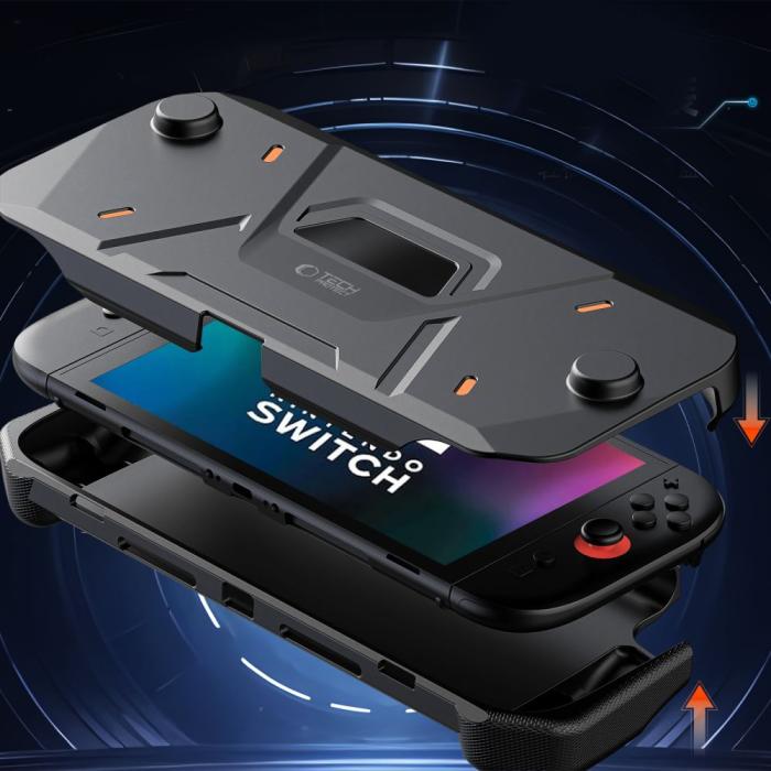 Bild 5, Tech-Protect Nintendo Switch 2 Fodral Carbonox Svart