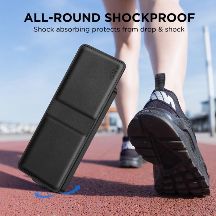 Bild 3, Tech-Protect Galaxy Z Flip 7 FE / Flip 6 Fodral Läder Svart