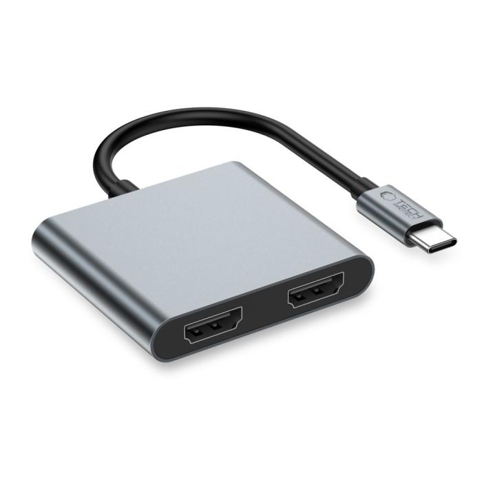 Bild 2, Tech-Protect 4in1 USB-C Hub USB-C / USB-A / HDMI / Space Grey