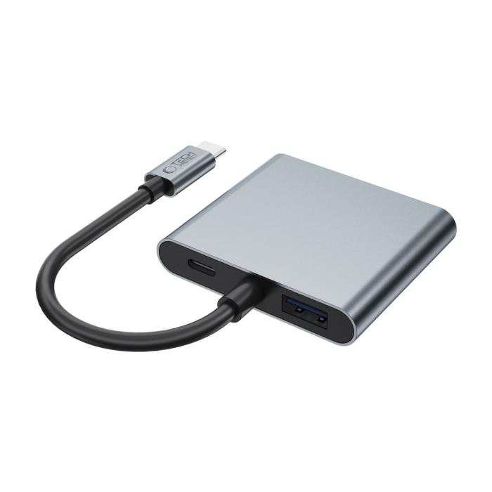 Bild 3, Tech-Protect 4in1 USB-C Hub USB-C / USB-A / HDMI / Space Grey