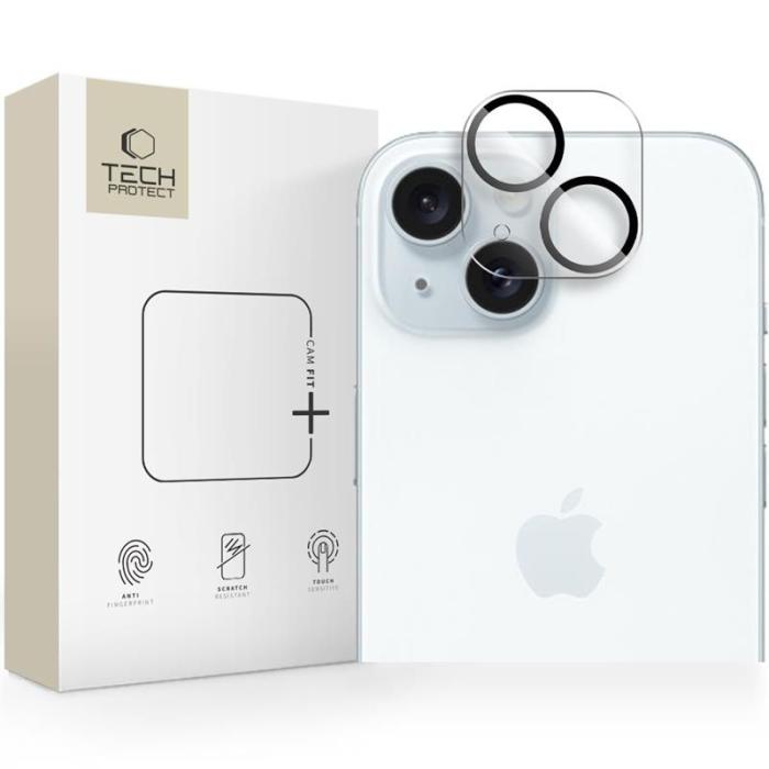 Bild 1, Tech-Protect iPhone 15/15 Plus/14/14 Plus Linsskydd CamFit+