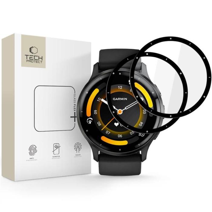 Bild 1, Tech-Protect Garmin Venu 3 2-PACK Skärmskydd GlassFlex+