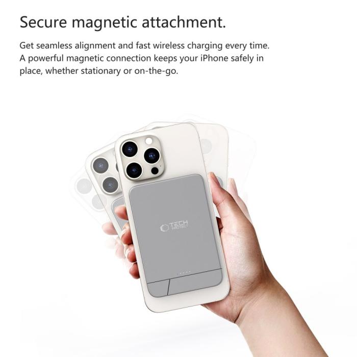 Bild 6, Tech-Protect 10000 mAh MagSafe Powerbank LifeMag Space Grey