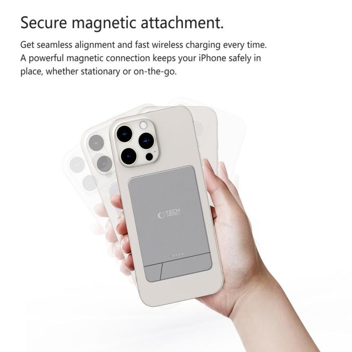 Bild 6, Tech-Protect 5000 mAh MagSafe Powerbank LifeMag Space Grey