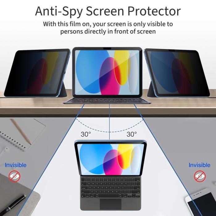 Bild 6, Tech-Protect iPad 11 2025/10.9 2022 Skärmskydd GlassSpy+