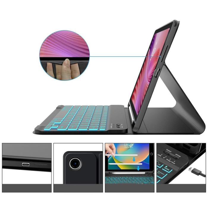 Bild 5, Tech-Protect Lenovo Tab 10.1 Fodral SmartCase Tangentbord Svart
