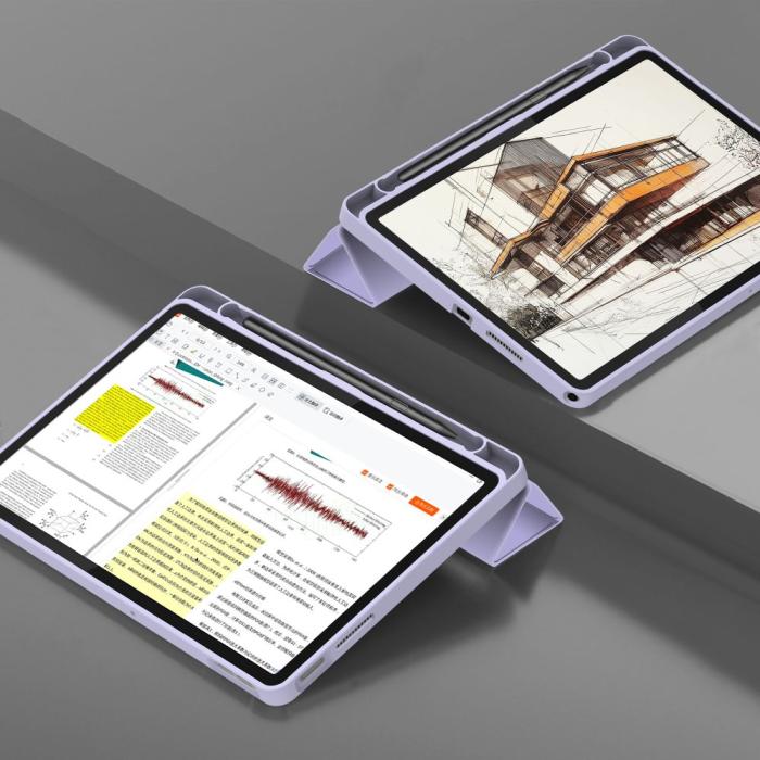 Bild 6, Tech-Protect Lenovo Tab 10.1 Fodral SmartCase Pennhållare Violet