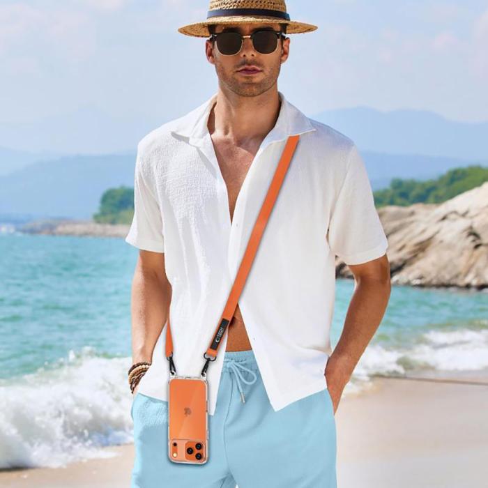 Bild 6, Tech-Protect Mobilsnöre CrossBody Rope Cosmic Orange