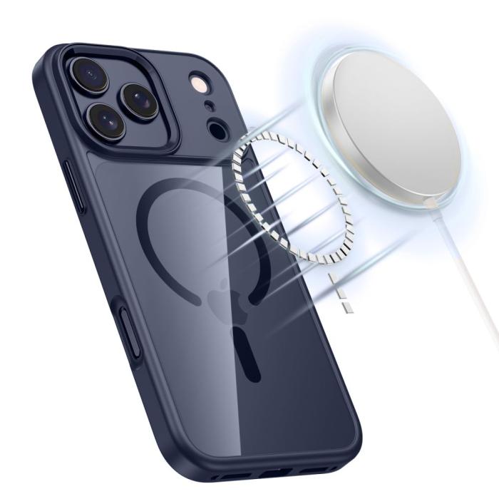 Bild 2, Tech-Protect iPhone 17 Pro Skal MagSafe MagMat Deep Blue / Clear