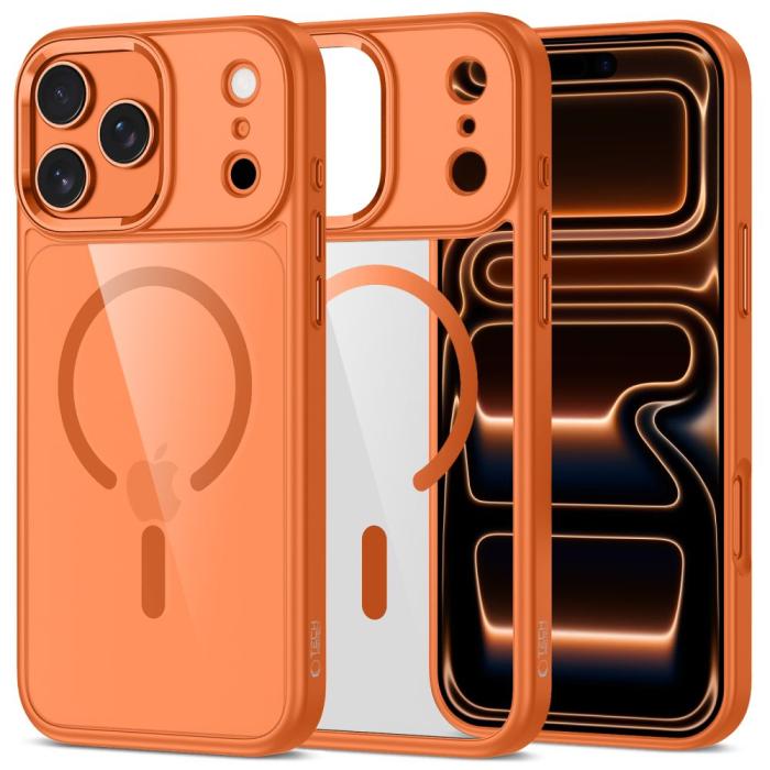 Bild 1, Tech-Protect iPhone 17 Pro Skal MagSafe MagMat Cosmic Orange/Clear