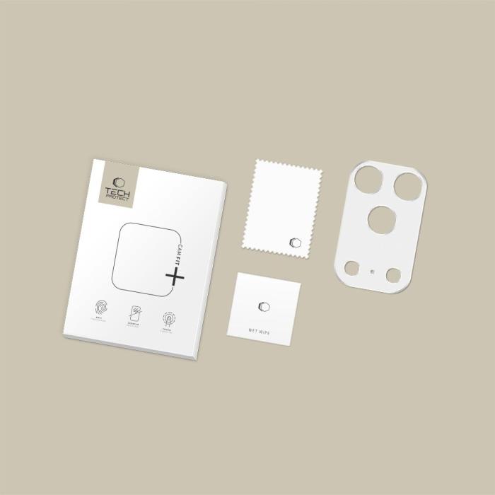 Bild 2, Tech-Protect iPhone 17 Pro Max Linsskydd CamAlloy Fit+ Silver