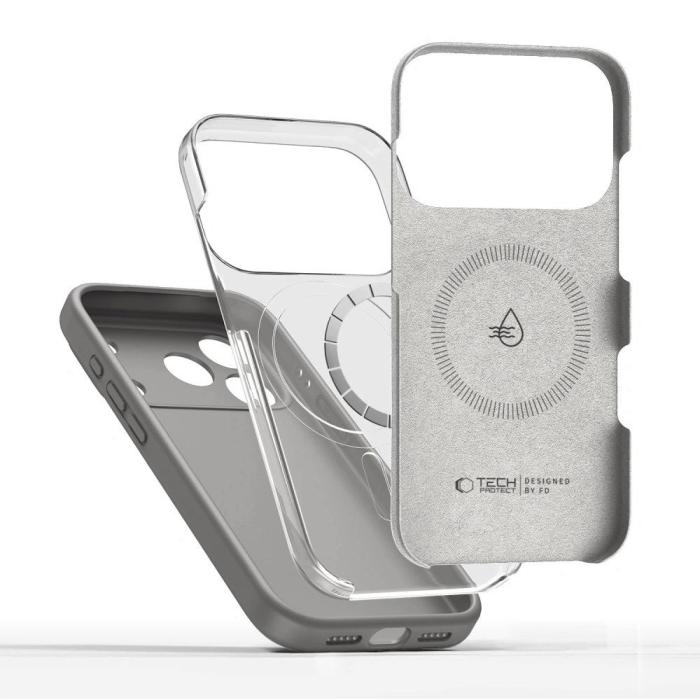 Bild 2, Tech-Protect iPhone 17 Pro Max Skal MagSafe Silikon Mörk Grå